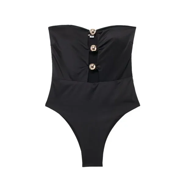 Body moulant noir sexy – épaules dénudées