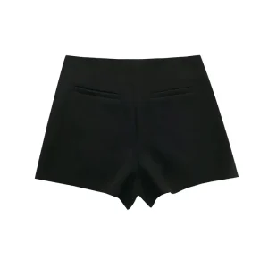 Jupe-short noire asymétrique – taille haute – Image 6